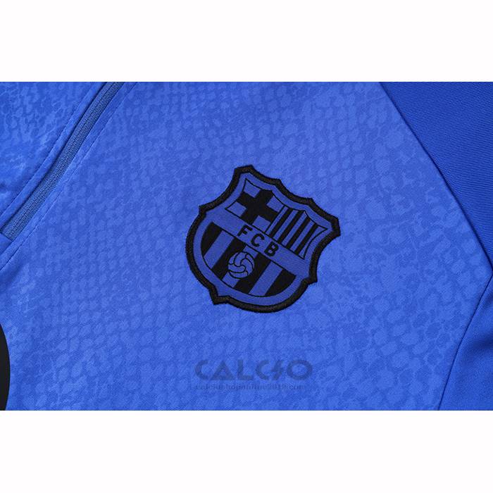Tuta da Track di Felpa FC Barcellona Bambino 2025-2026 Blu Purpura